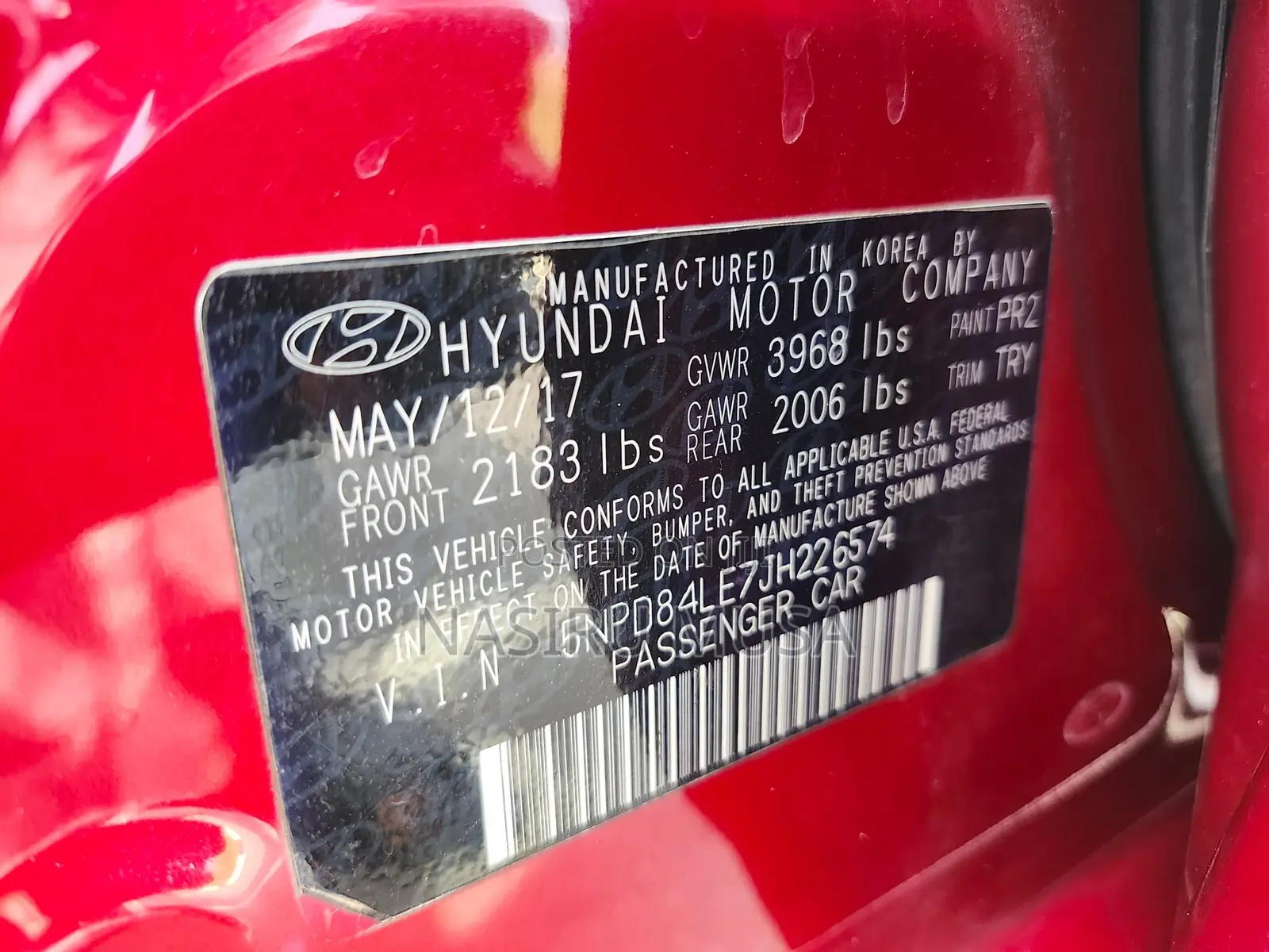 Hyundai Elantra 2018 Red