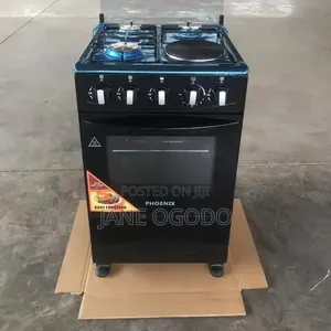 3 Burner Gas Cooker With One Electric Face Burner