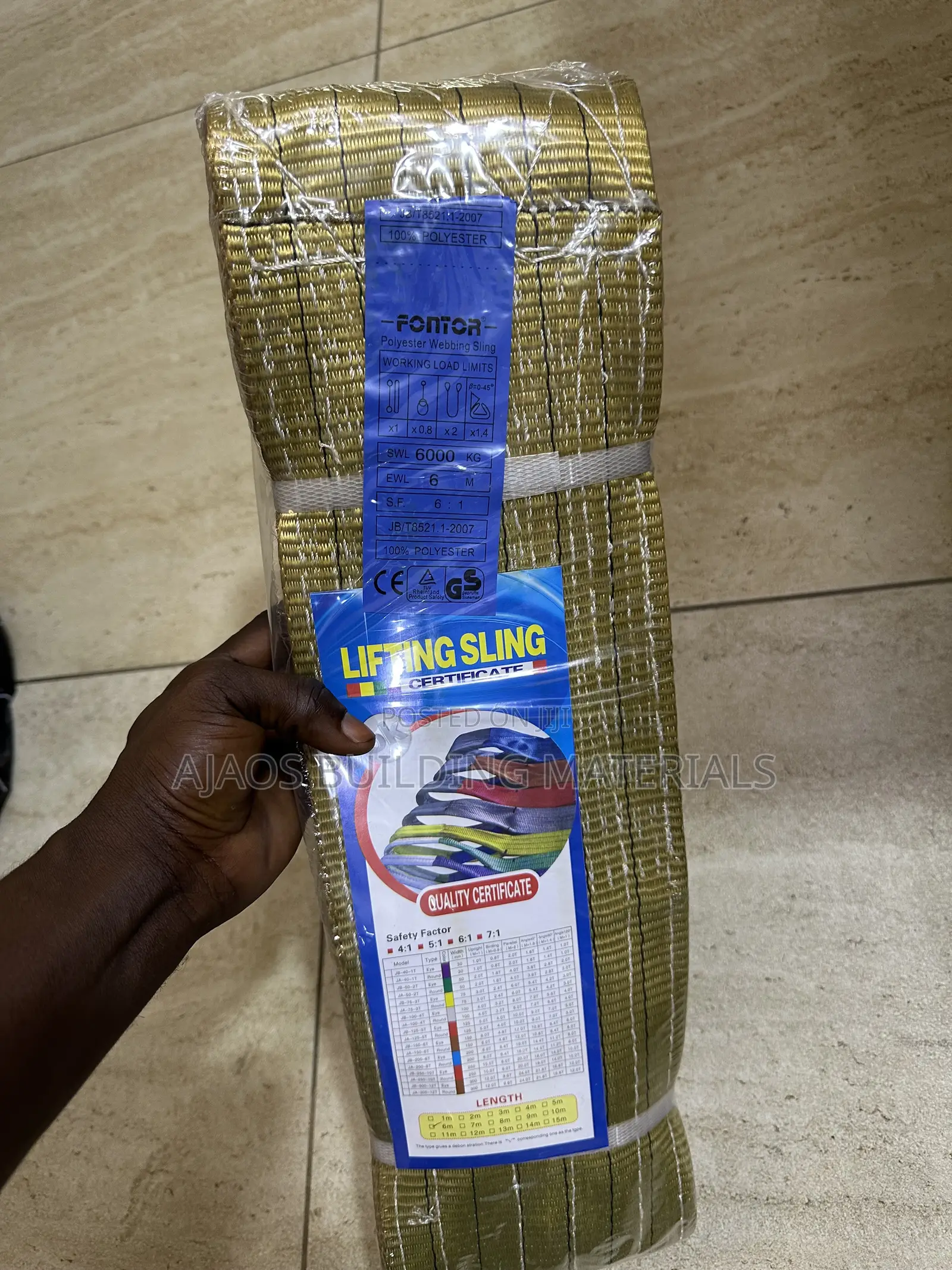 6ton by 6meters Lifting Sling Belt