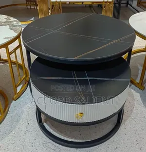 2 in 1 Ceramic Center Table With Drawer