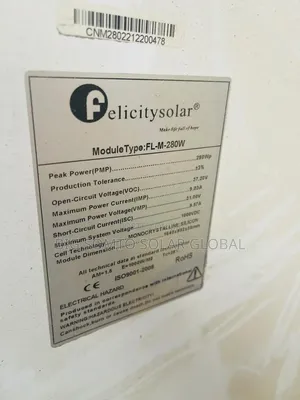 280watts Felicity Solar Panel