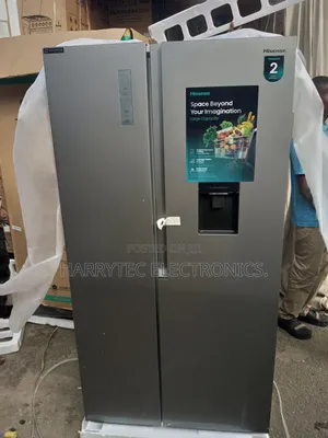 Hisense Sides by Side Fridge With Dispenser 2 Years Warranty