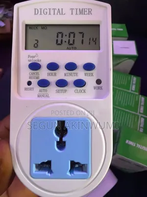 7-Day Digital Timer Plug – Programmable Socket Switch