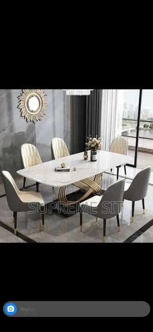 Marble Dining Set With 6 Chairs