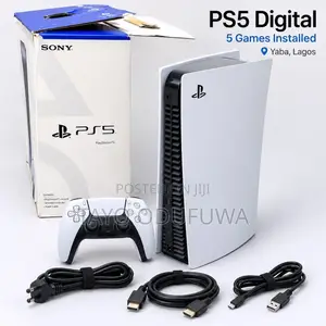 PS5 Digital Edition + 5 Games (FIFA 25, GTA V, MK, AC, COD) — Yaba
