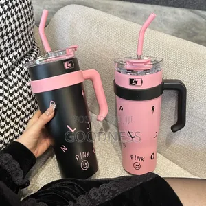 1200ml Pink and Black Tumbler