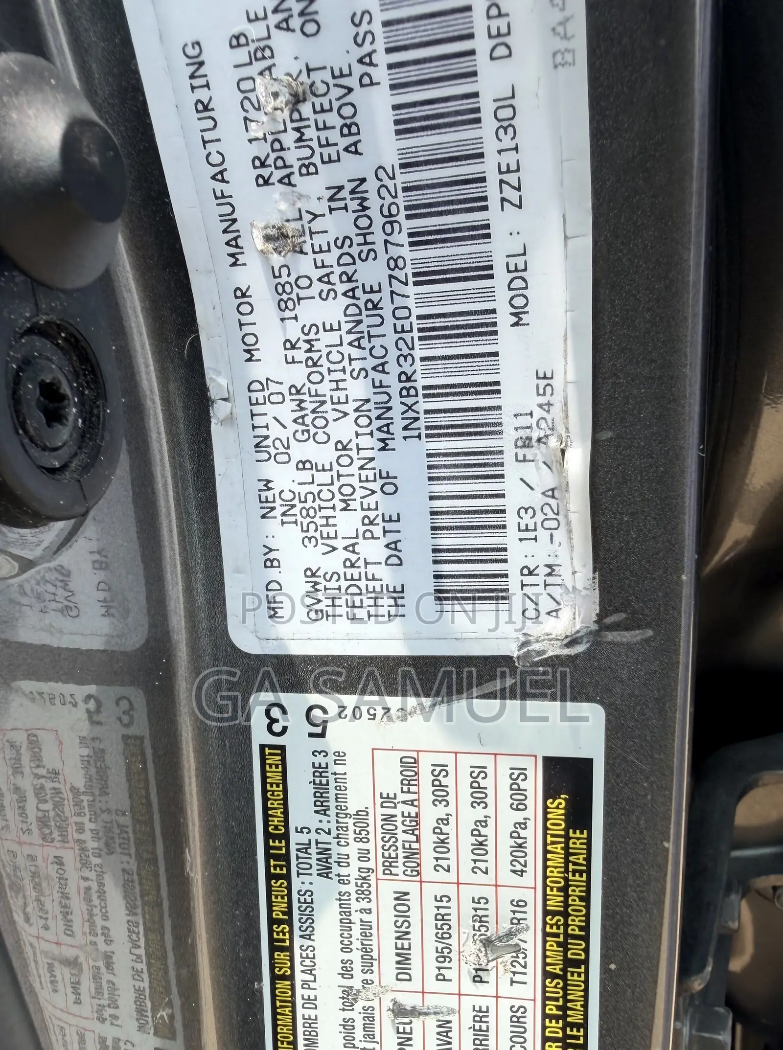 Toyota Corolla LE 2007 Gray