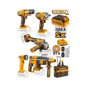 INGCO 20V 5-Piece Cordless Industrial Combo Kit