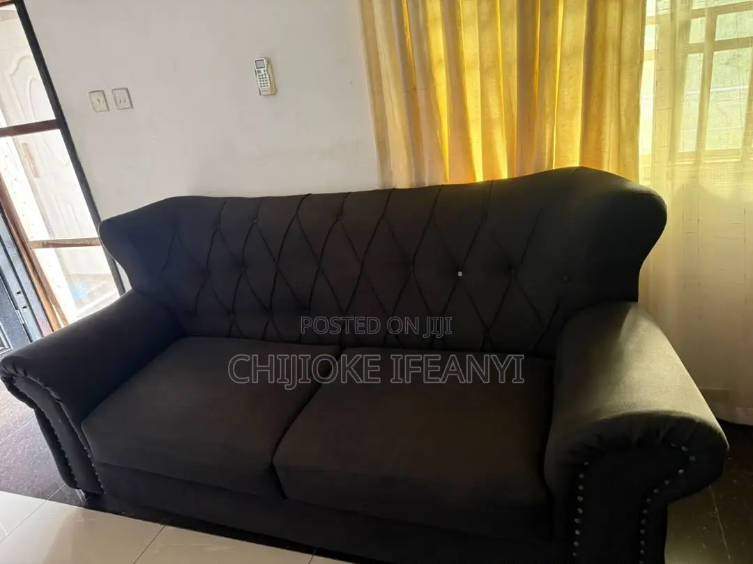 8 Seater Black Sofa