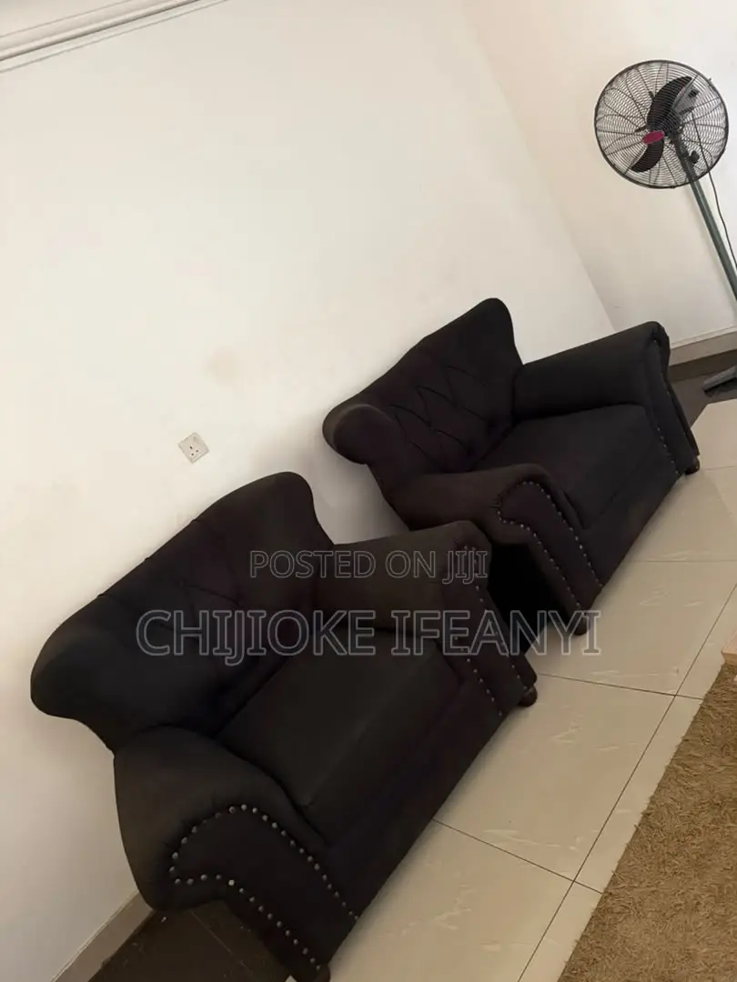 8 Seater Black Sofa