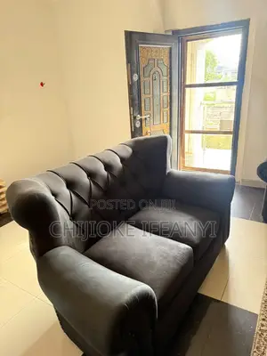8 Seater Black Sofa