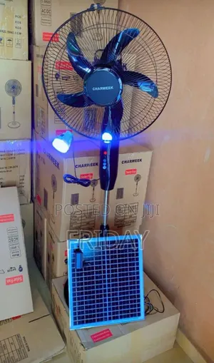 Solar and Rechargeable Fan With Remote Control
