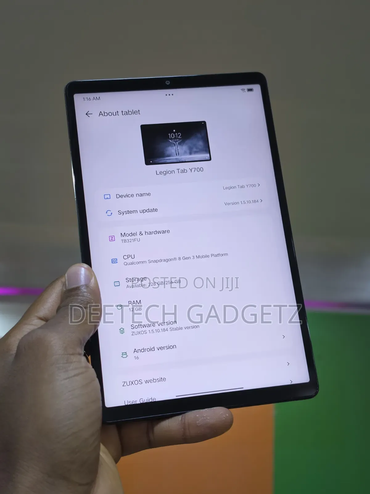 Lenovo Legion Y700 (2025) 256 GB Black