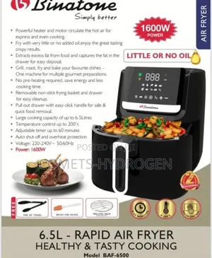 Original Binatone 6.5L Rapid Air Fryer (1600W) Family Size Available!