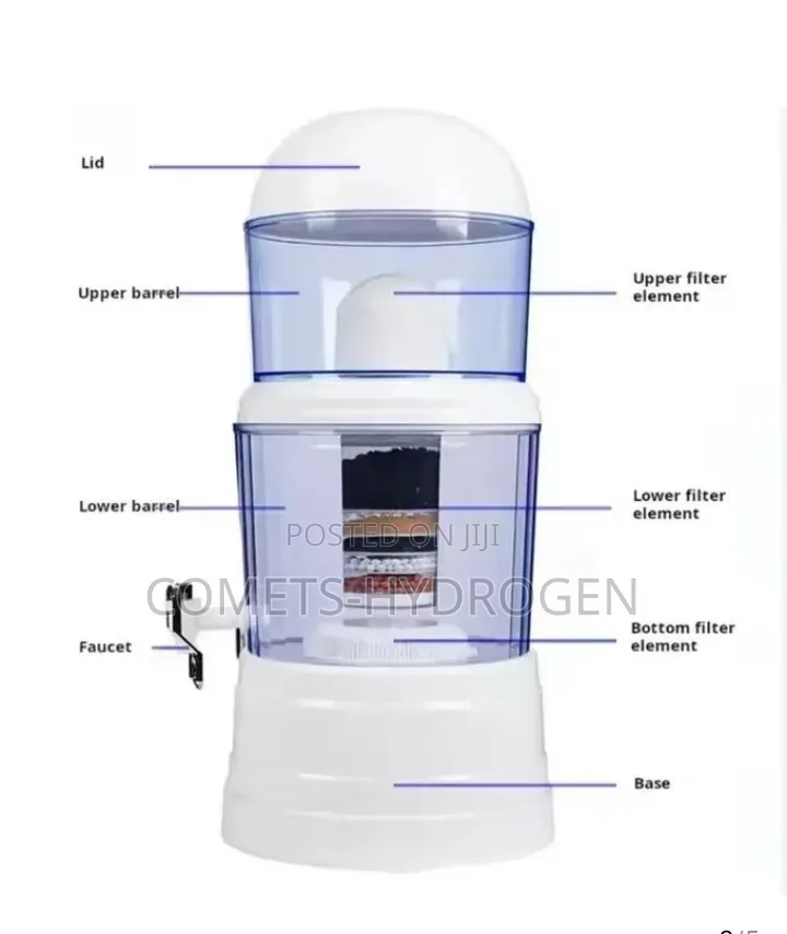 Gravity Drinking Water Purifier Alkaline Mineral Filter Dispenser