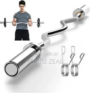 Olympic EZ Curl Bar Workout Barbell Rod