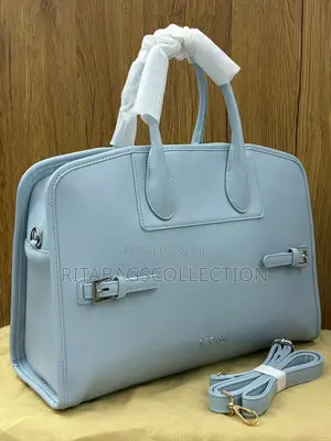 Structured Leather-Textured Top-Handle Handbag