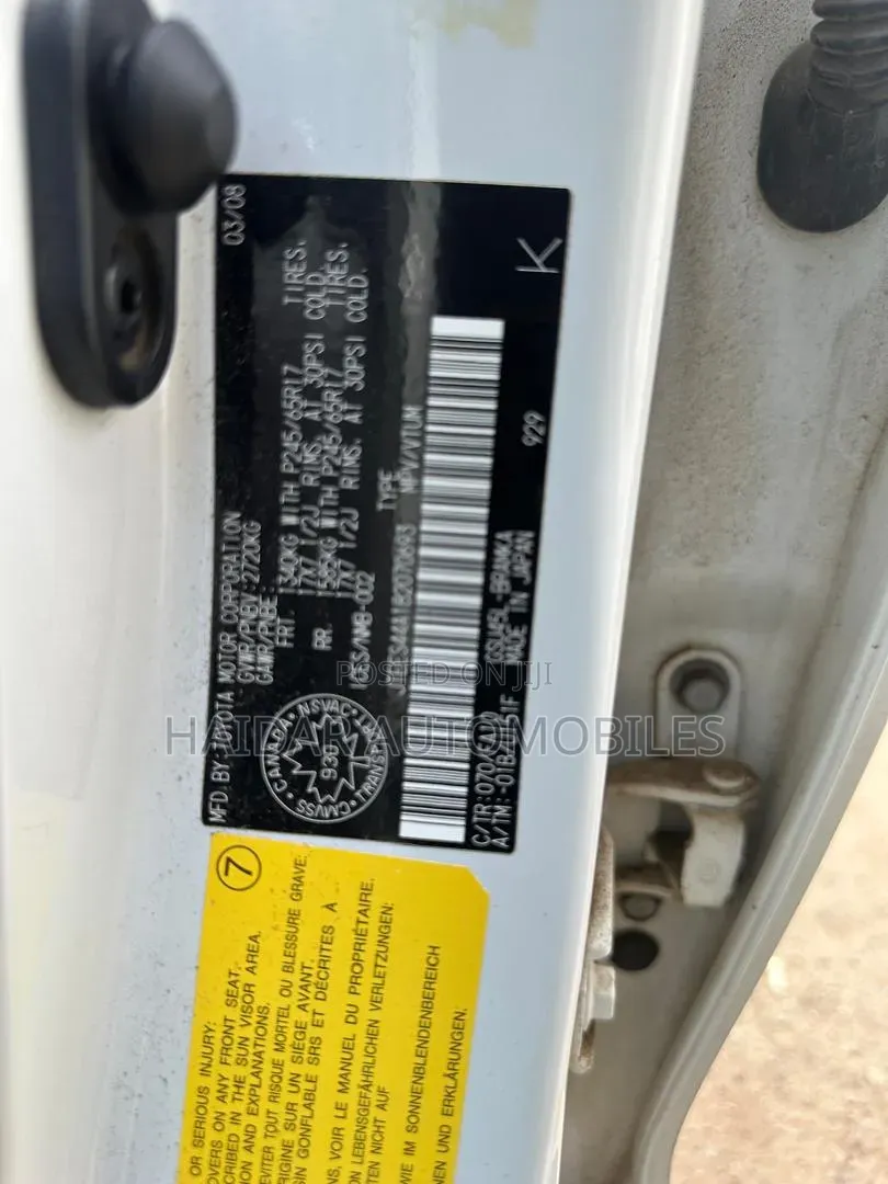 Toyota Highlander Base 2009 White