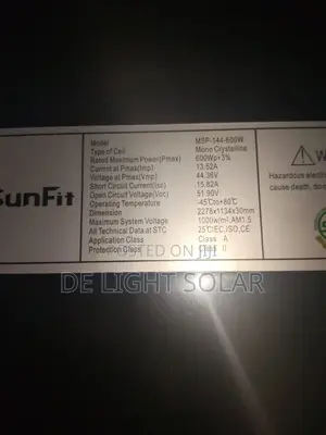 600w SUNFIT All Black Solar Panel