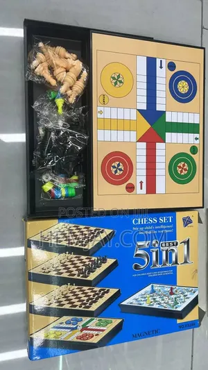 5in1 Magnetic Board Games (Ludo, Chess, Dart, Checkers,snake Ladder)