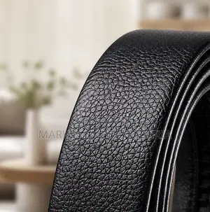 Guitar Designed Trendy Solid Color Men'S Belt Automatic Buckle