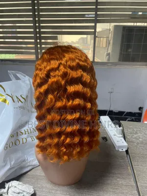 12" Full Frontal Deepwave Wig Human Hair in Wine #350 (Sc)