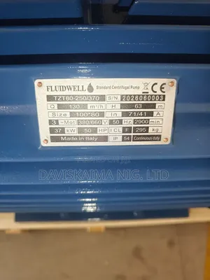 37kw/50hp Fluidwell Centrifugal Pumps