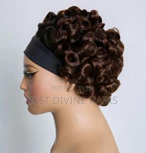SDD Quality Short Band Bounce Wig in Color 4, Human Hair