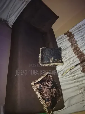 L-Shaped Sitting Room Couch and Single Chair
