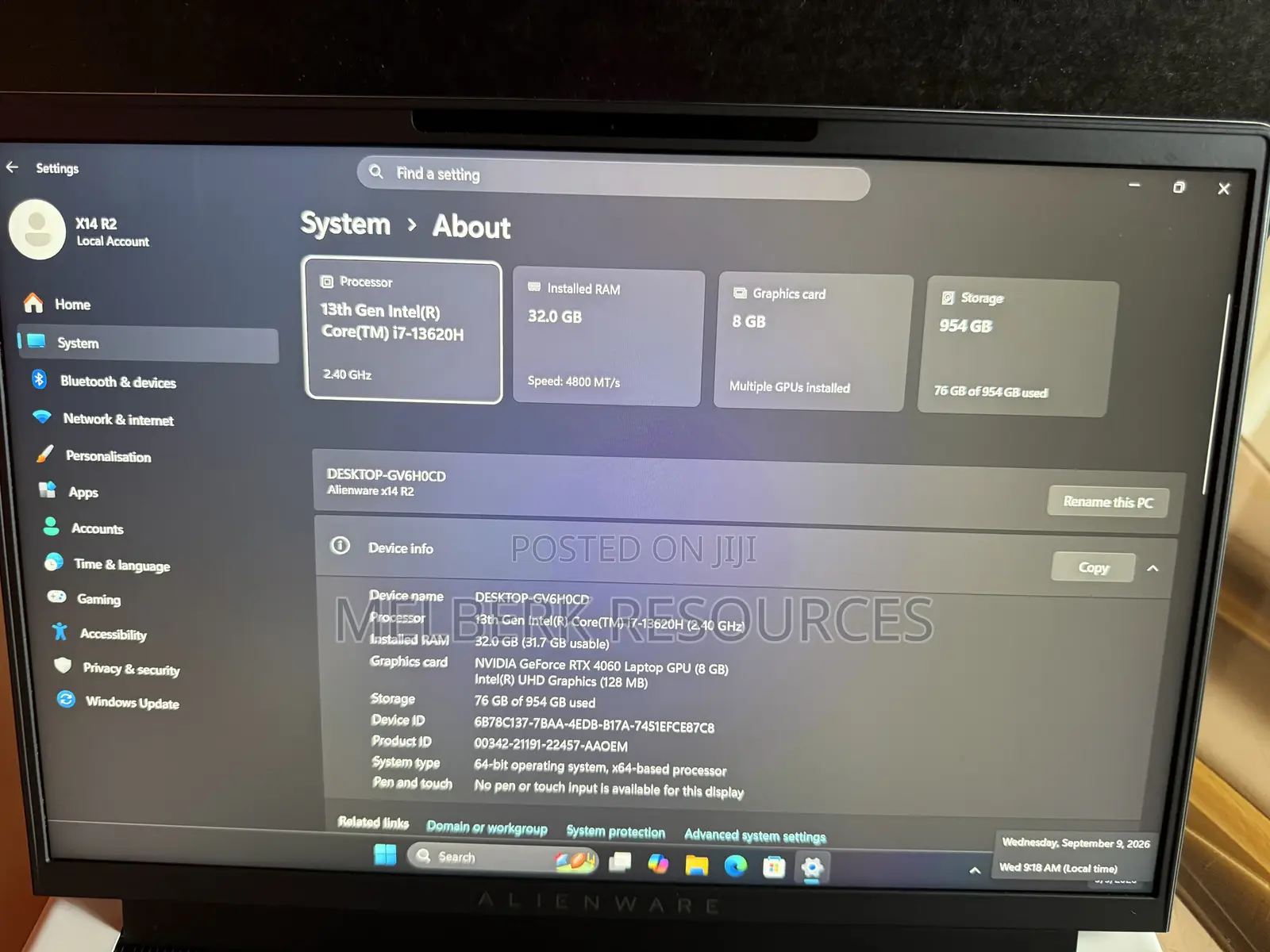 Laptop Alienware X14 32GB Intel Core i7 SSD 1T