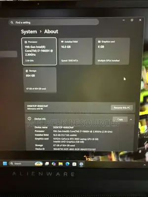 Laptop Alienware M15 R6 16GB Intel Core i7 SSD 1T