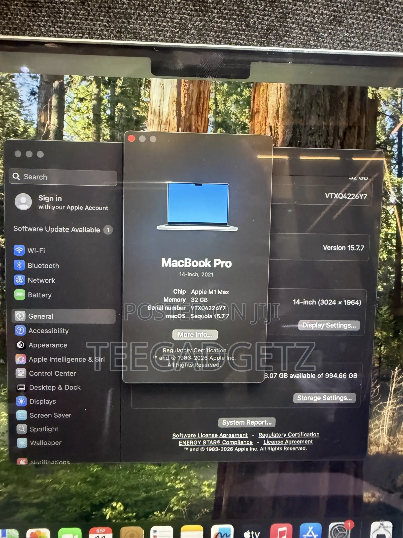 Laptop Apple MacBook Pro 2021 M1 32GB Apple M1 Max SSD 1T