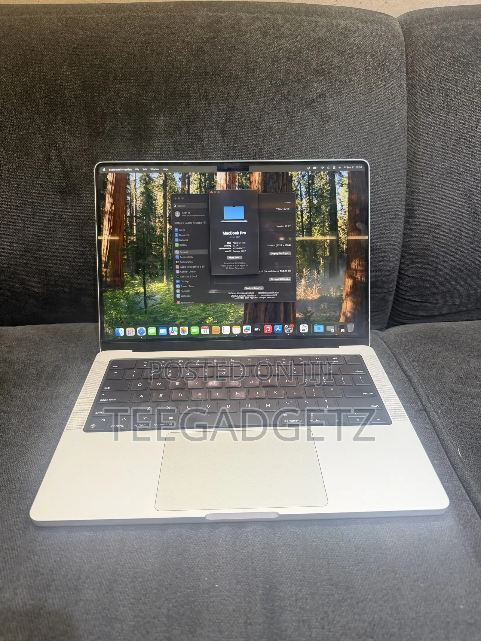 Laptop Apple MacBook Pro 2021 M1 32GB Apple M1 Max SSD 1T