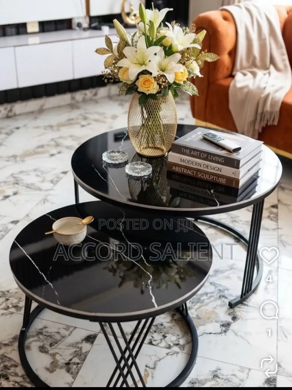 2 in 1 Ceramic Center Table