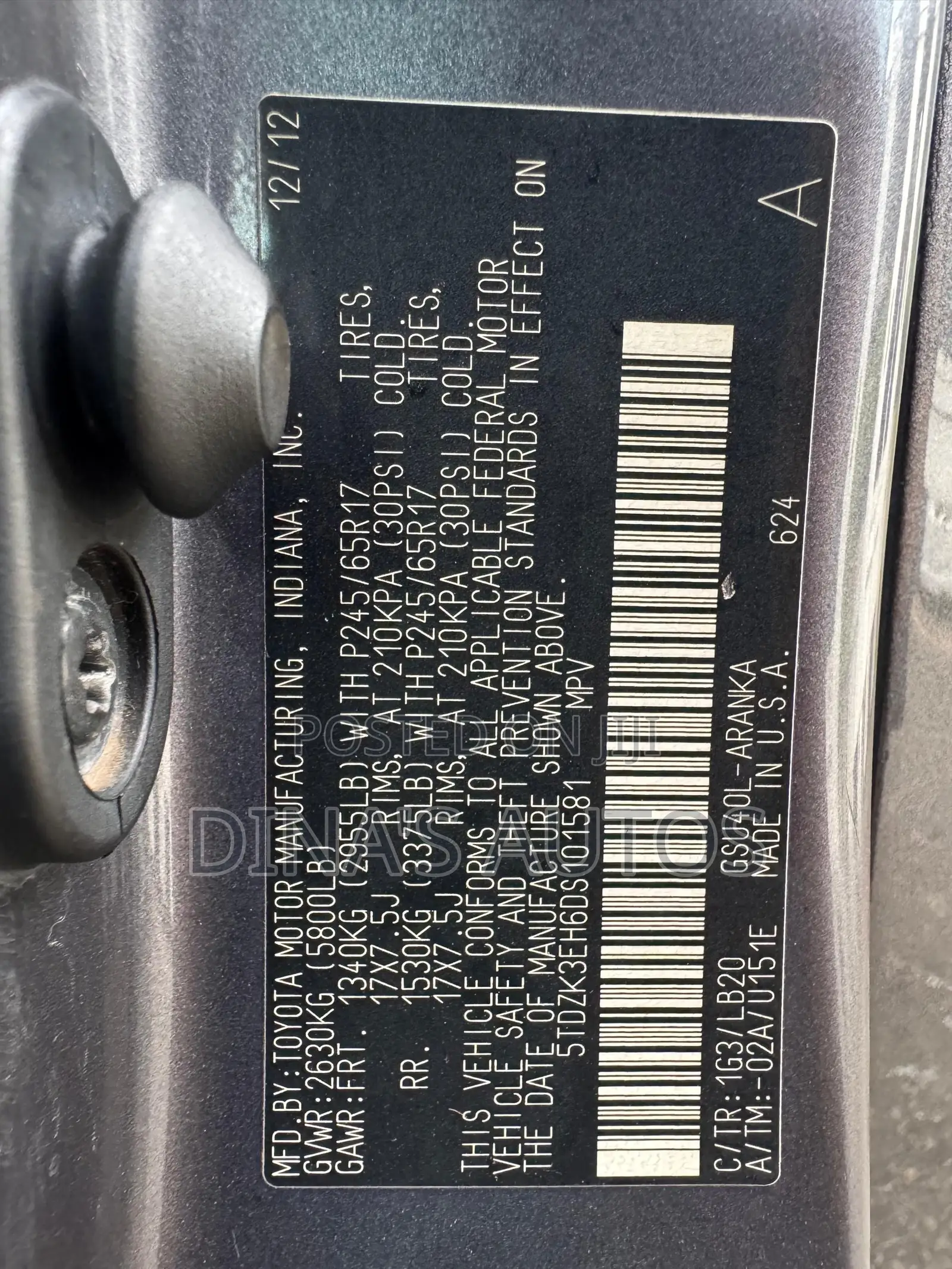 Toyota Highlander 2013 Gray