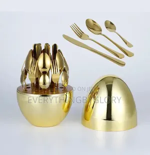 24pcs Cutlery Set Egg Shape