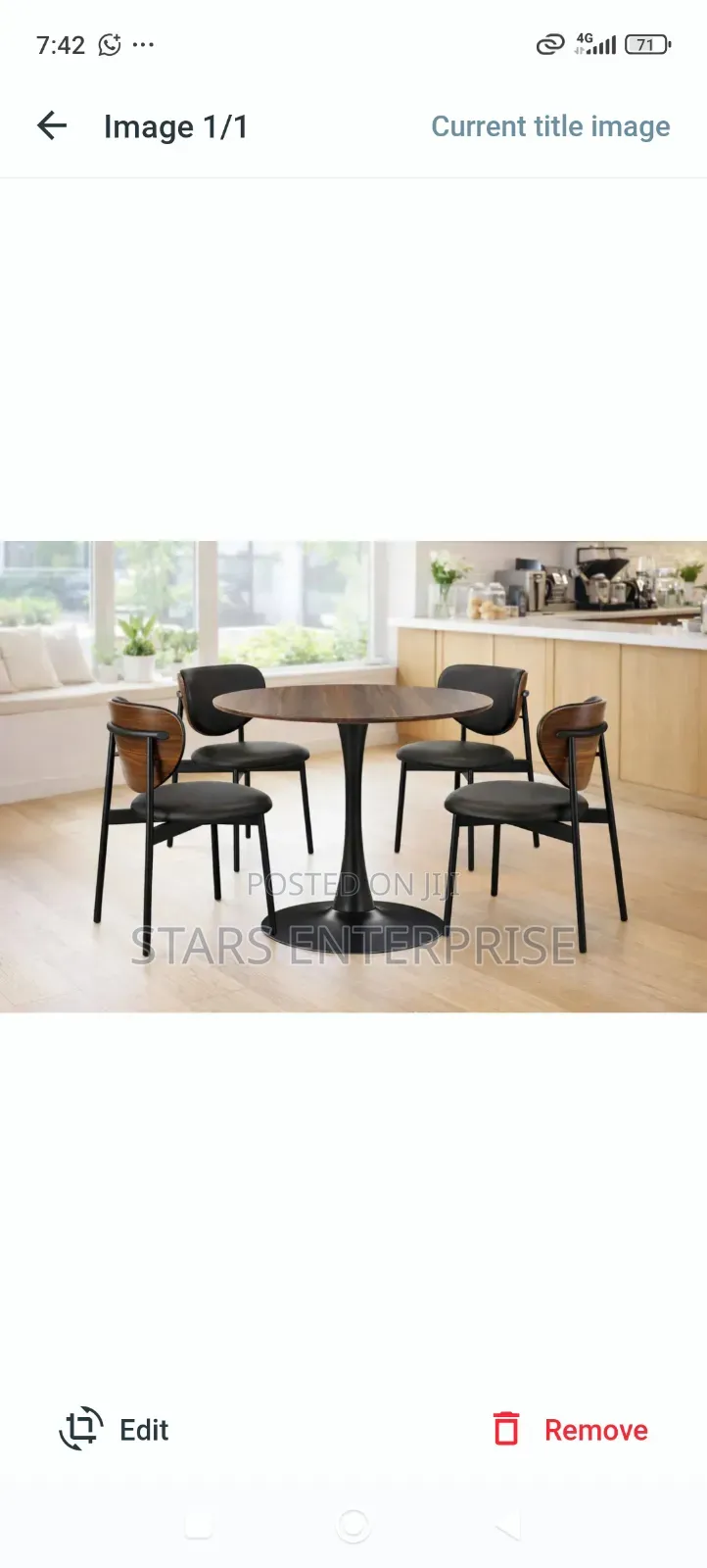 Modern 4 Seater Dining Set