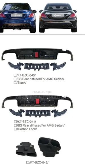 Back Bumper Diffuser C300 2018