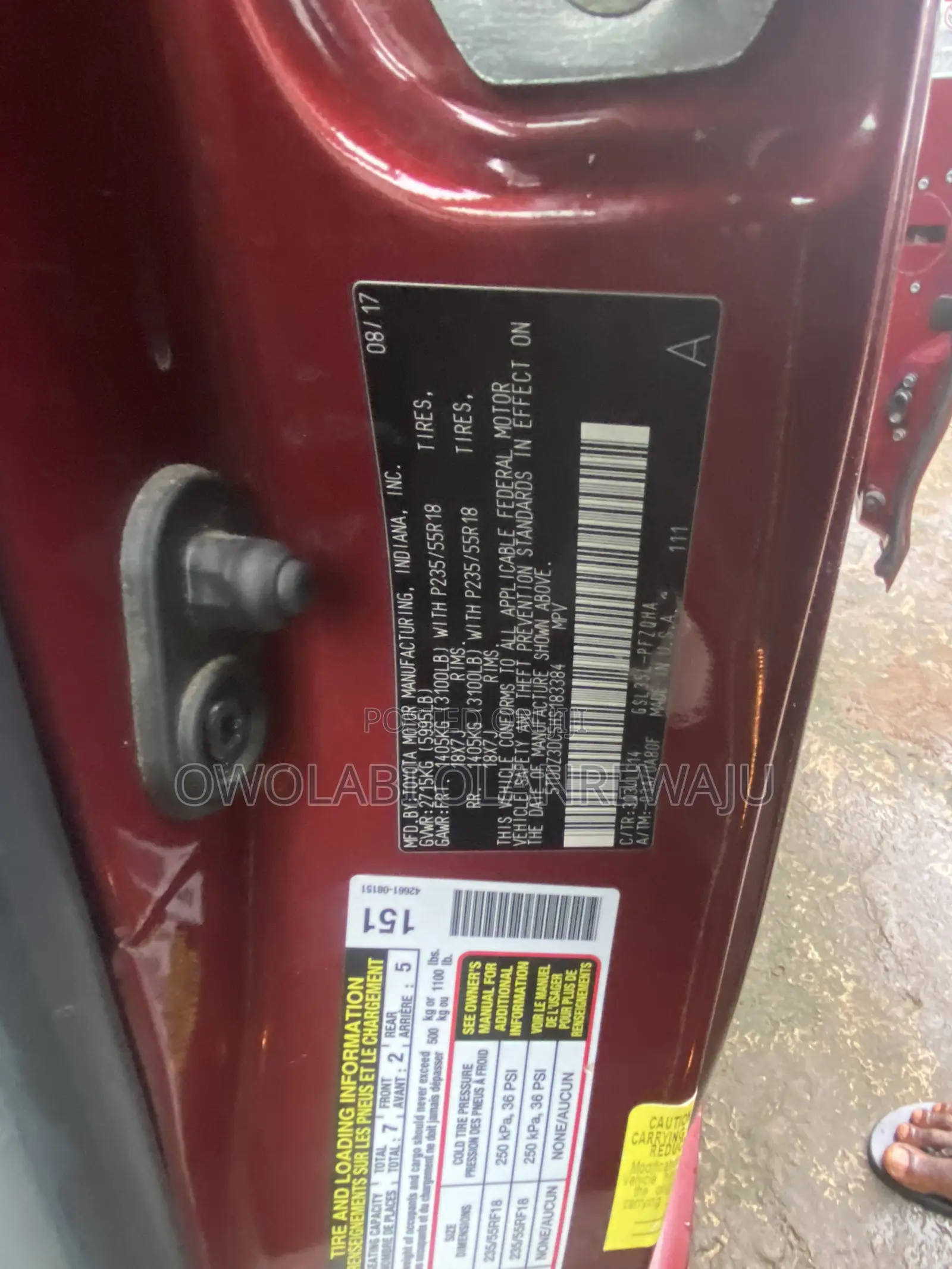 Toyota Sienna 2018 Red