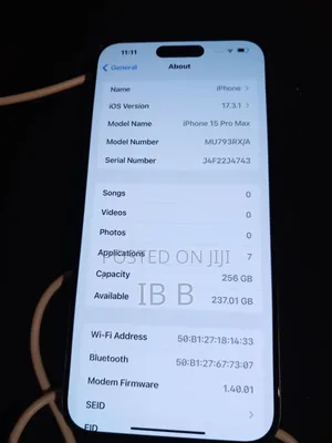 New Apple iPhone 15 Pro 256 GB Silver