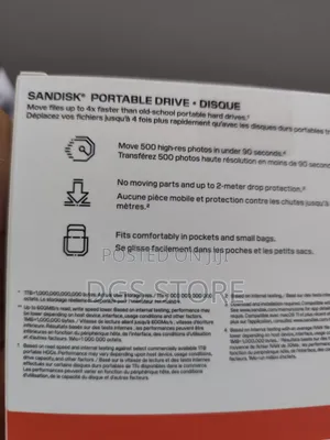 Sandisk Portable 1TB Drive SSD 600mbs Disque