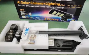 2in1 Ai 360° Rotating UHD Solar Security Camera With Street Light