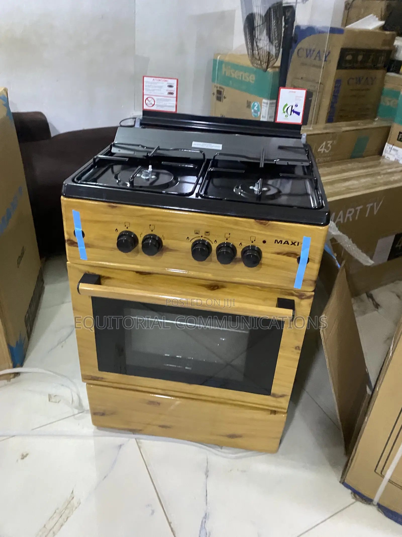 Maxi 6060 Wood 3b+1p Standing Gas Cooker