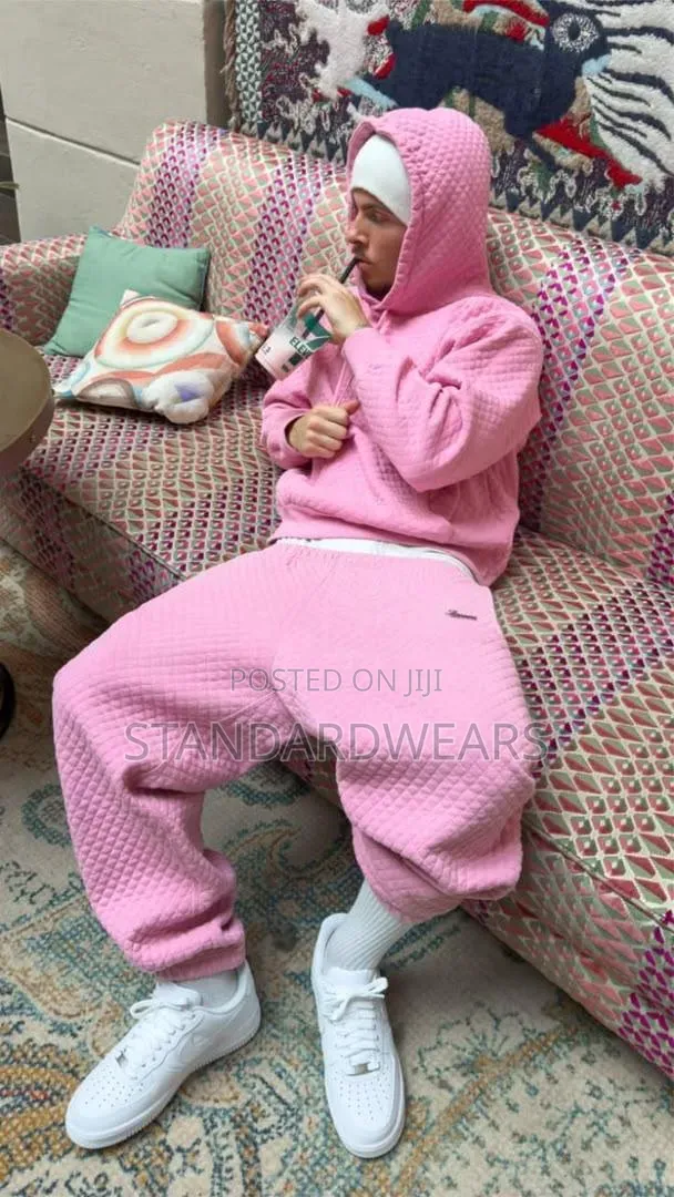 Quilted Hoodie Jogger Tracksuit Set