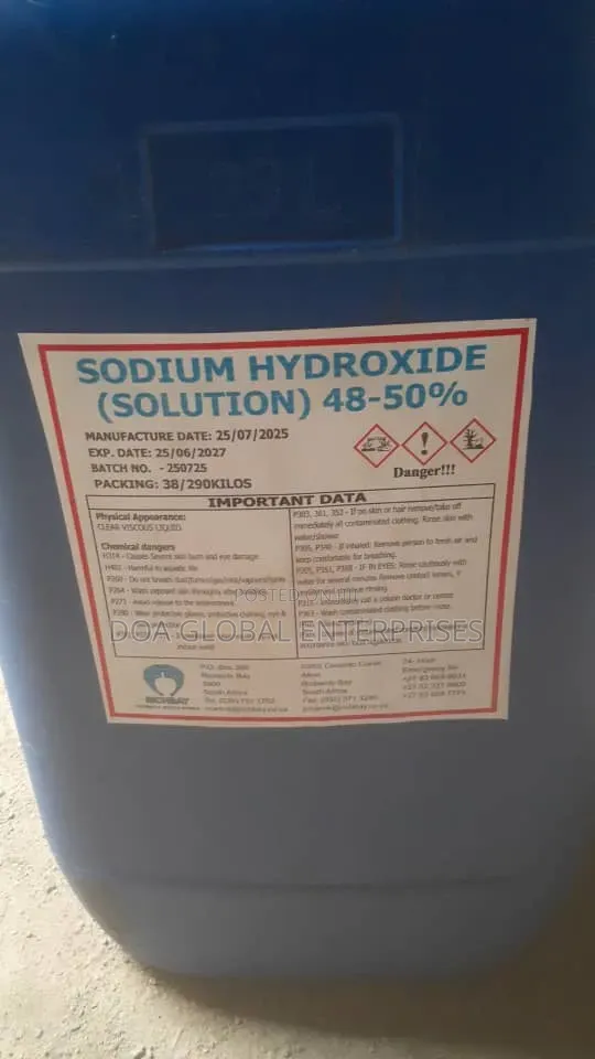 Sodium Hydroxide Solution 38kg 48-50%