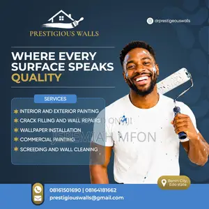Professional Painting, Screeding Wallpaper Installation — Benin City