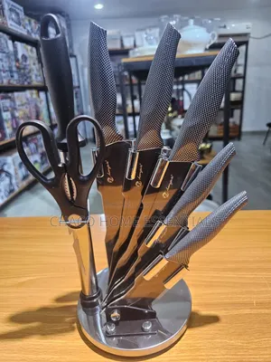 8-Piece Stainless Steel Kitchen Knife Set With Acrylic Stand