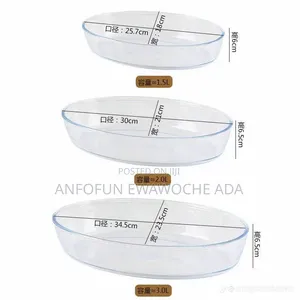 Microwave-Safe 3Pcs Oven Glass Baking Sheet