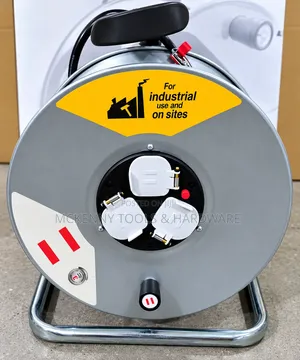 Heavy Duty Industrial Extension Cable Reel – 50M, 3-Way Socket