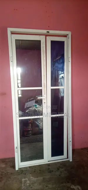 Aluminum Glass Door With Frame and Key 6ft 3inch by 2ft 8inch